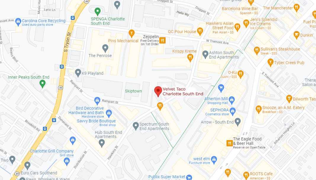 Charlotte South End Google Maps Desktop