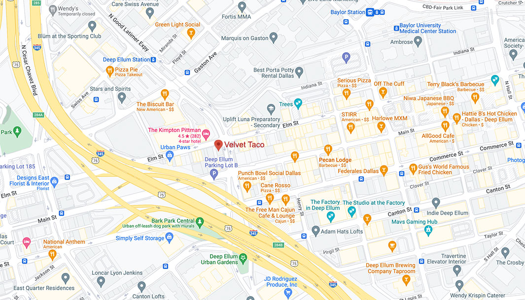 Deep Ellum Google Maps Desktop
