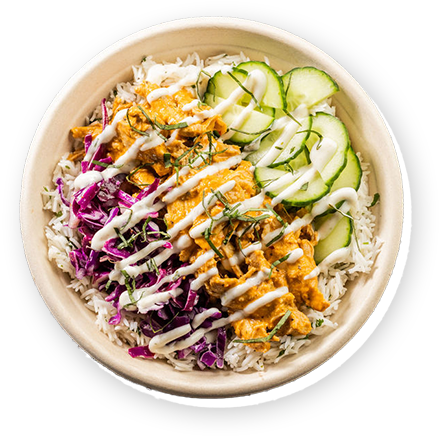 Spicy tikka chicken bowl