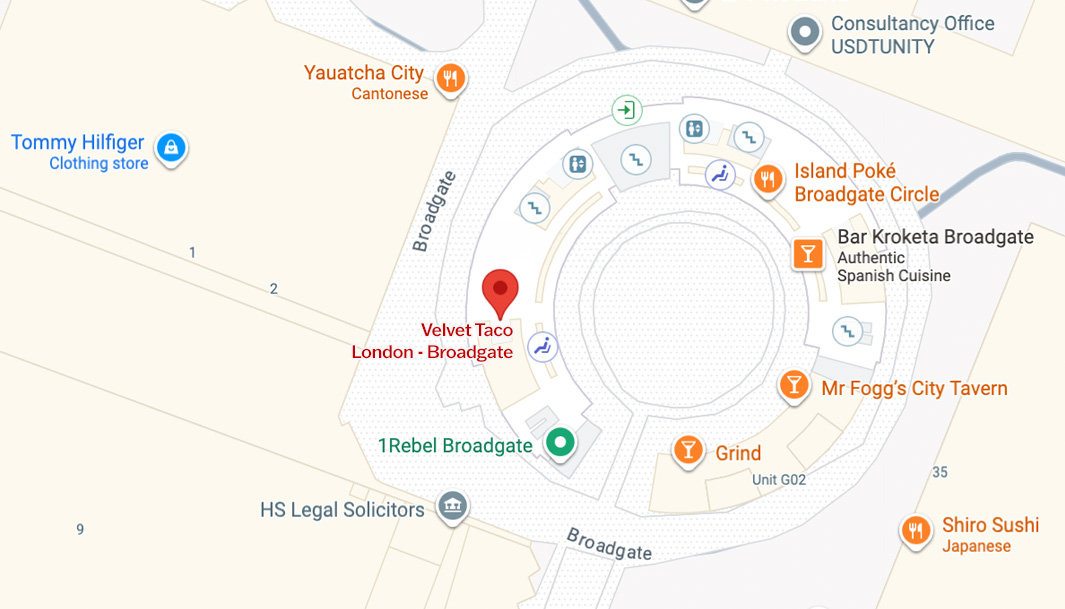 London – Broadgate Google Maps Desktop